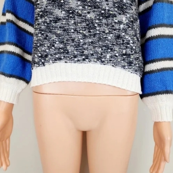 Treasure & Bond Blue Bliss Stripe Long Sleeve Sweater - Picture 5 of 9